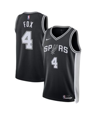 Nike - Men's and Women's De'Aaron Fox Black San Antonio Spurs Swingman Player Jersey - Icon Edition