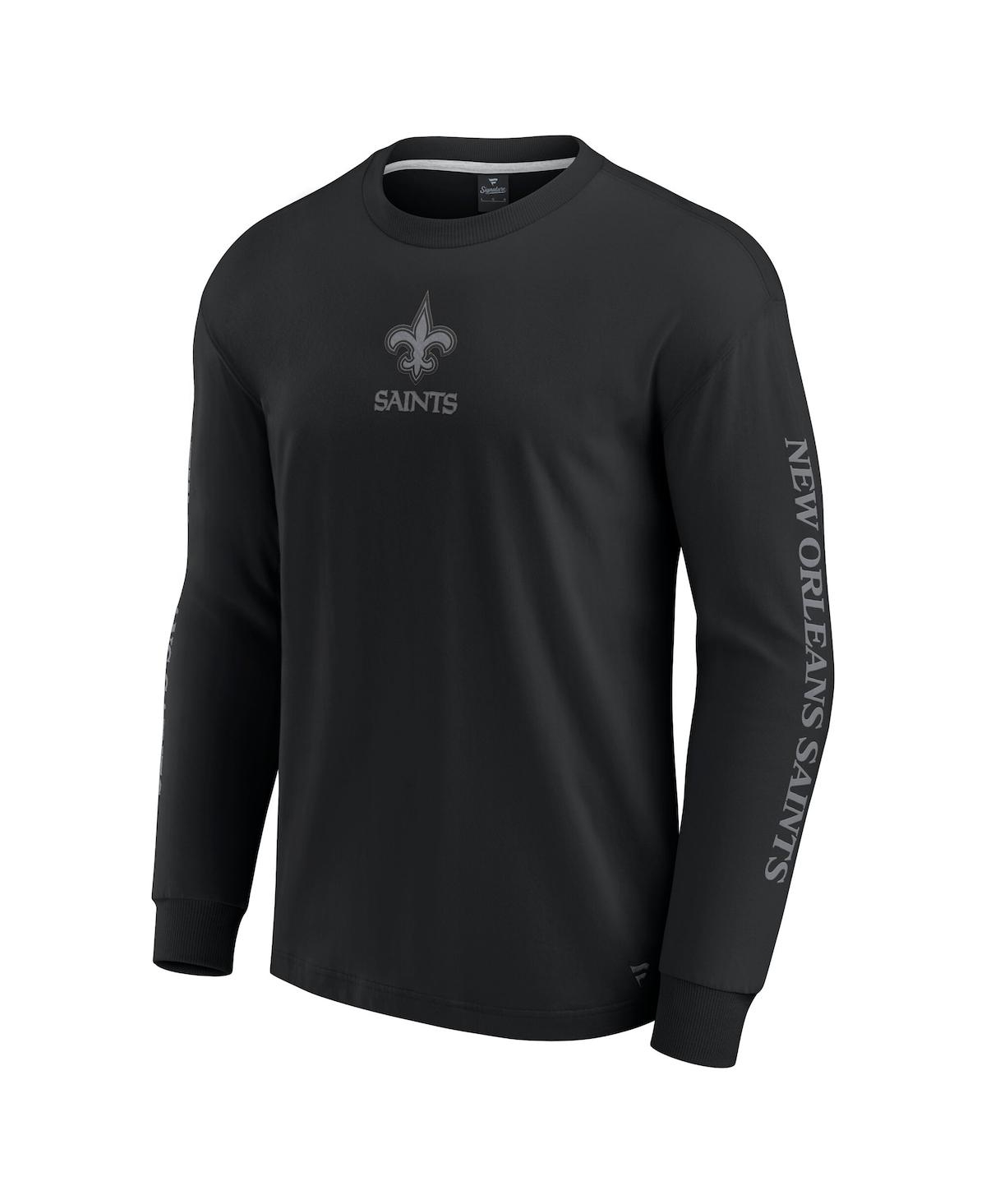 Fanatics Men's Black New Orleans Saints Elements Strive Long Sleeve T-shirt In Black