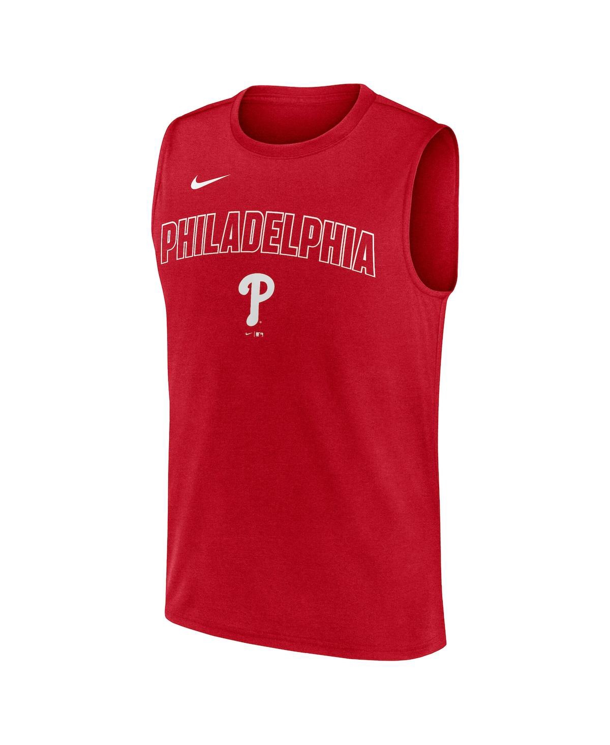 Nike Men's Red Philadelphia Phillies Knockout Performance Muscle Tank Top In Red