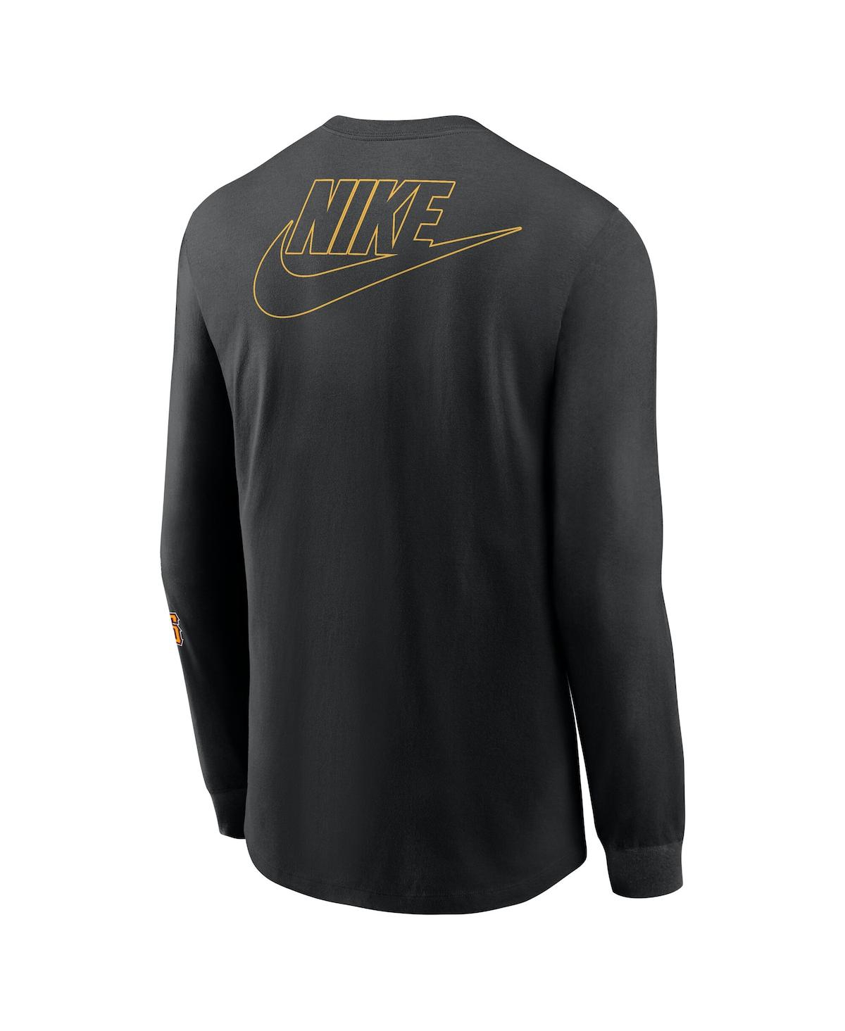 Nike Men's Black Pittsburgh Pirates Cooperstown Collection Knockout Long Sleeve T-shirt In Black