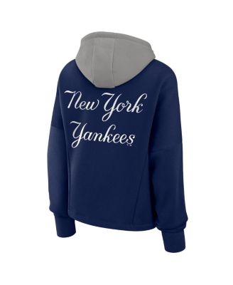 Women's Navy New York Yankees Oversized Legacy Favorite Spectator Pullover Hoodie