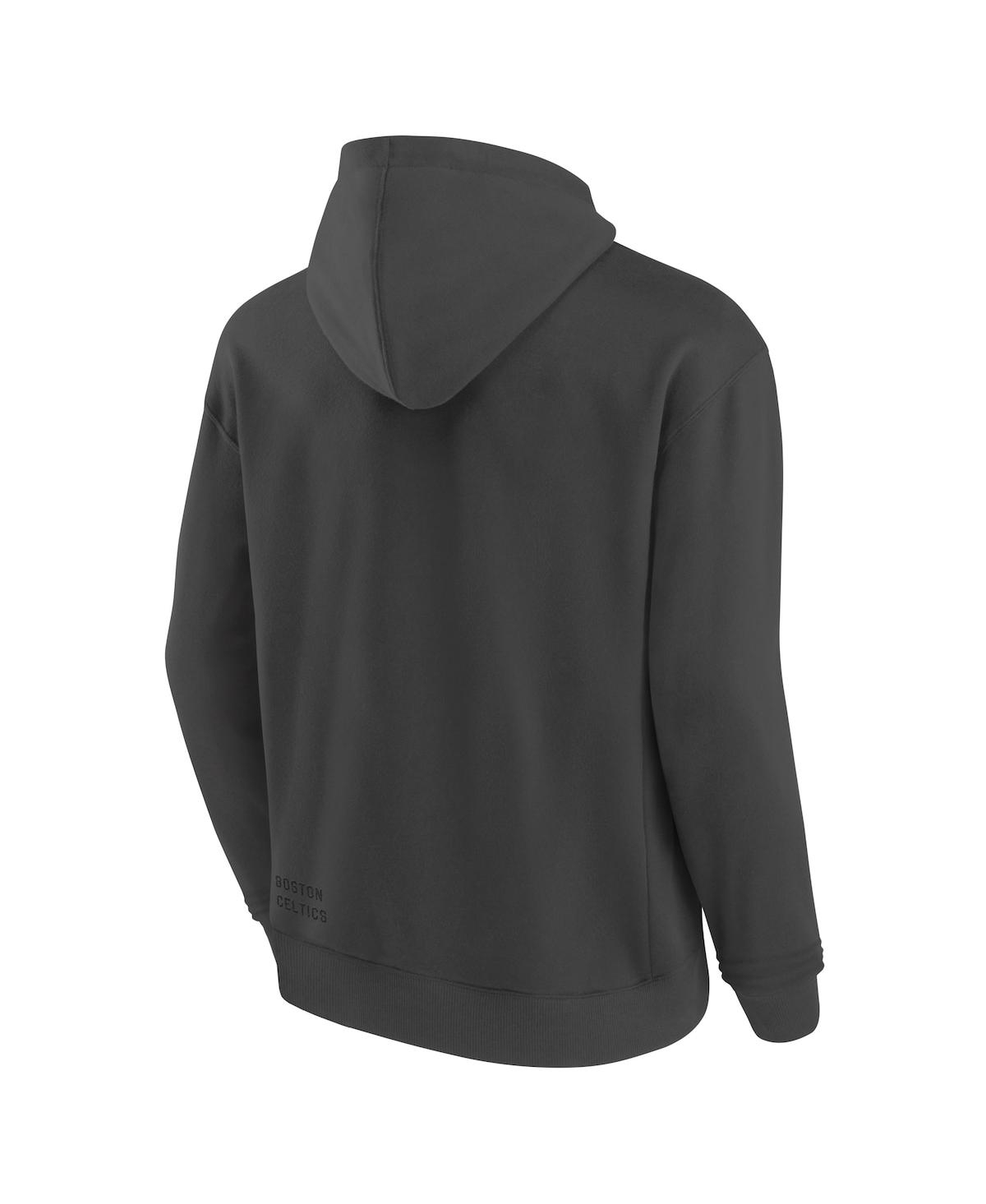 Fanatics Men's Gray Boston Celtics Future Ground Info Elements Premium Pullover Hoodie In Black