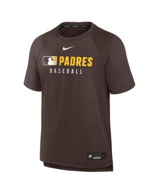 Men's Brown San Diego Padres Authentic Collection Pregame Raglan Performance T-Shirt