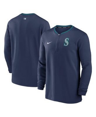 Nike - Men's Navy Seattle Mariners Authentic Collection Performance Half-Zip Top