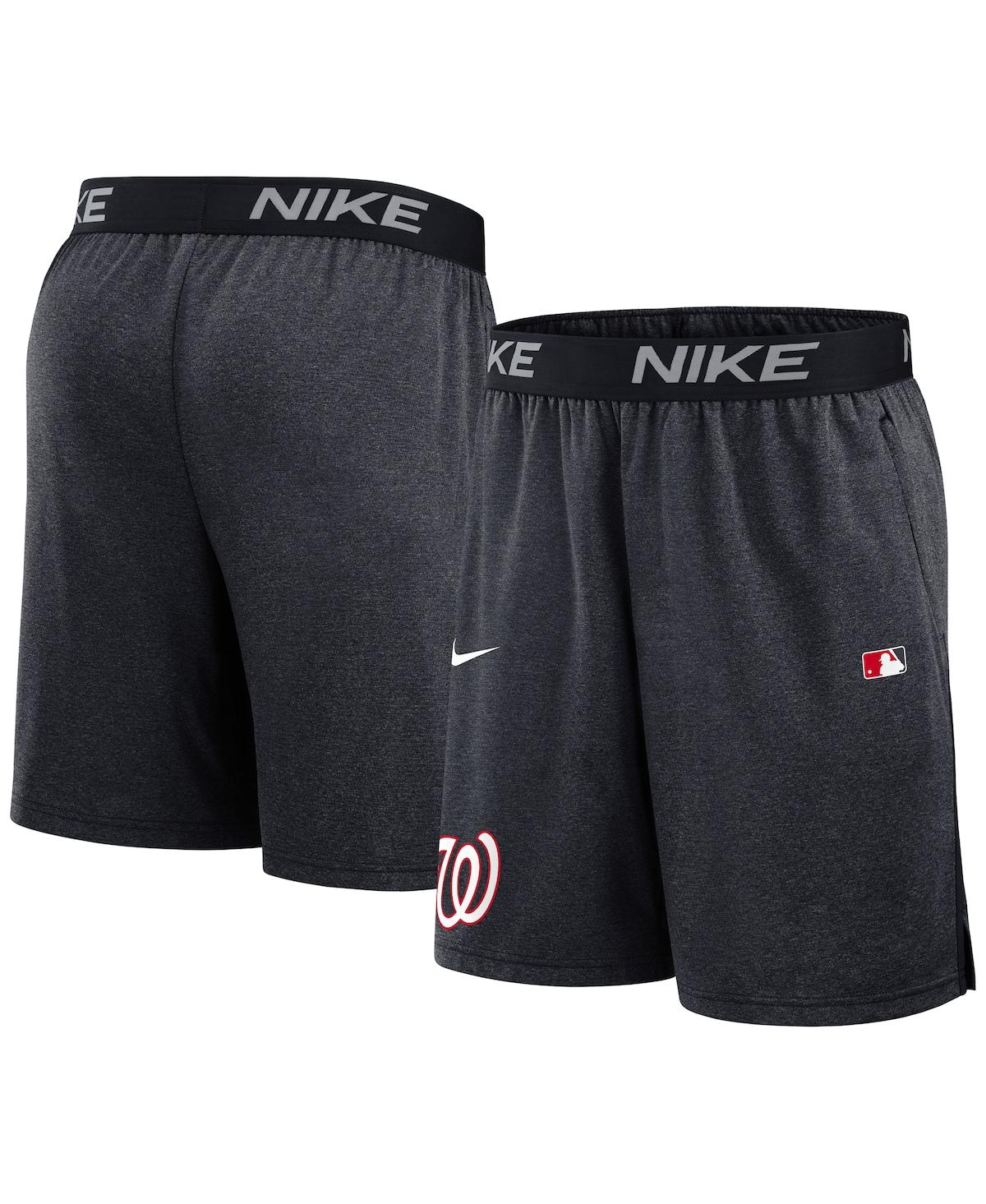 Nike Men's Navy Washington Nationals Authentic Collection Performance Knit Shorts In Navy