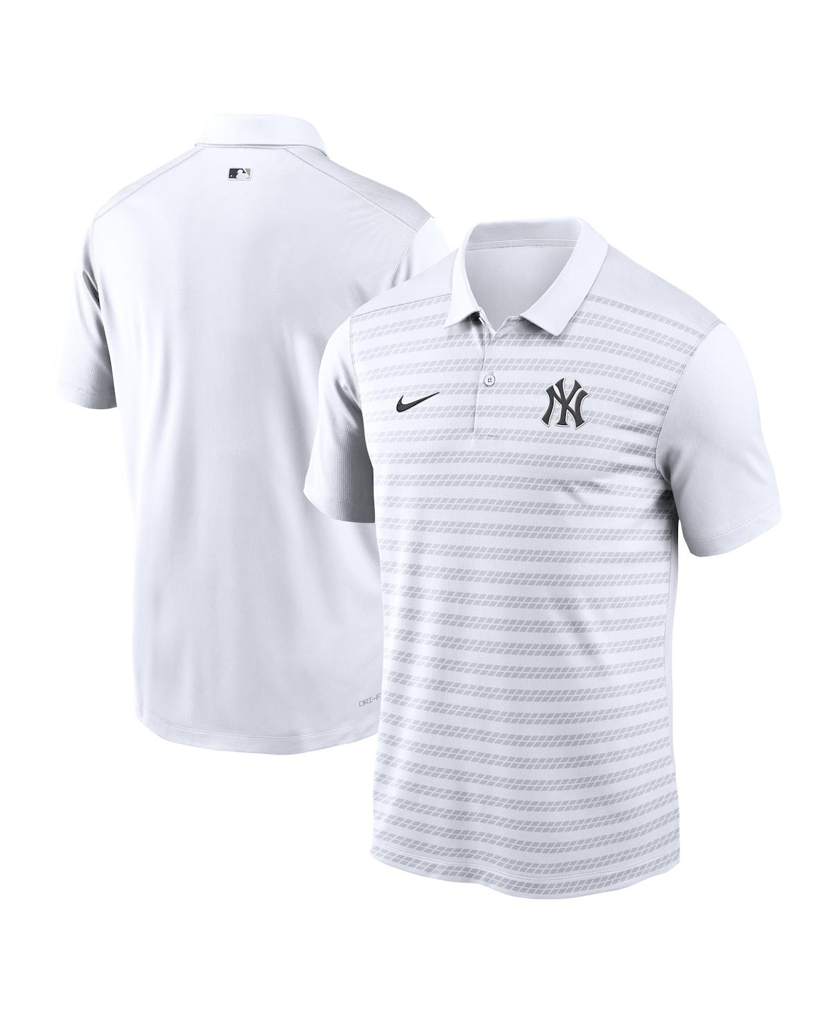 Nike Men's White New York Yankees Authentic Collection Victory Performance Polo Shirt In White