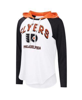 Women's White Philadelphia Flyers VIP Raglan Long Sleeve Hoodie T-Shirt