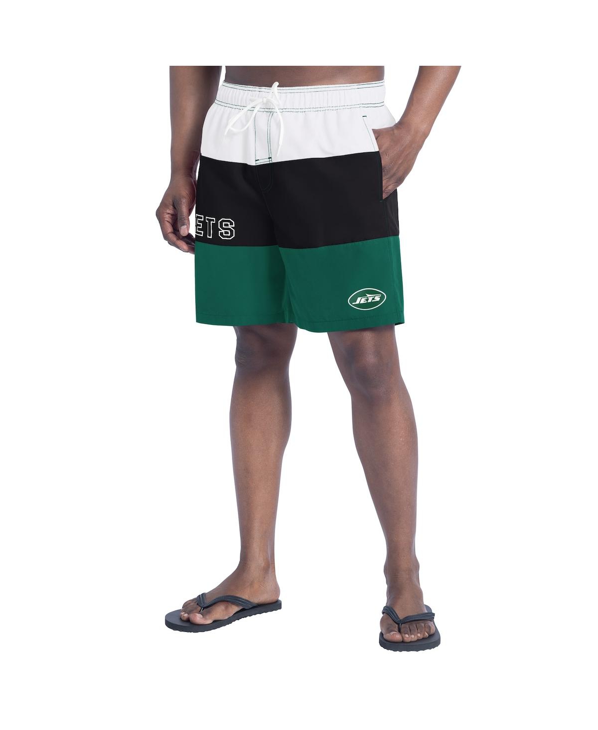 G-iii Sports by Carl Banks Men's Green/Black New York Jets Sunrise Volley Swim Shorts - Green, Black