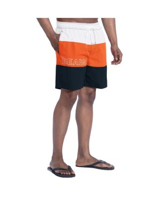Men's Navy/Orange Chicago Bears Sunrise Volley Swim Shorts