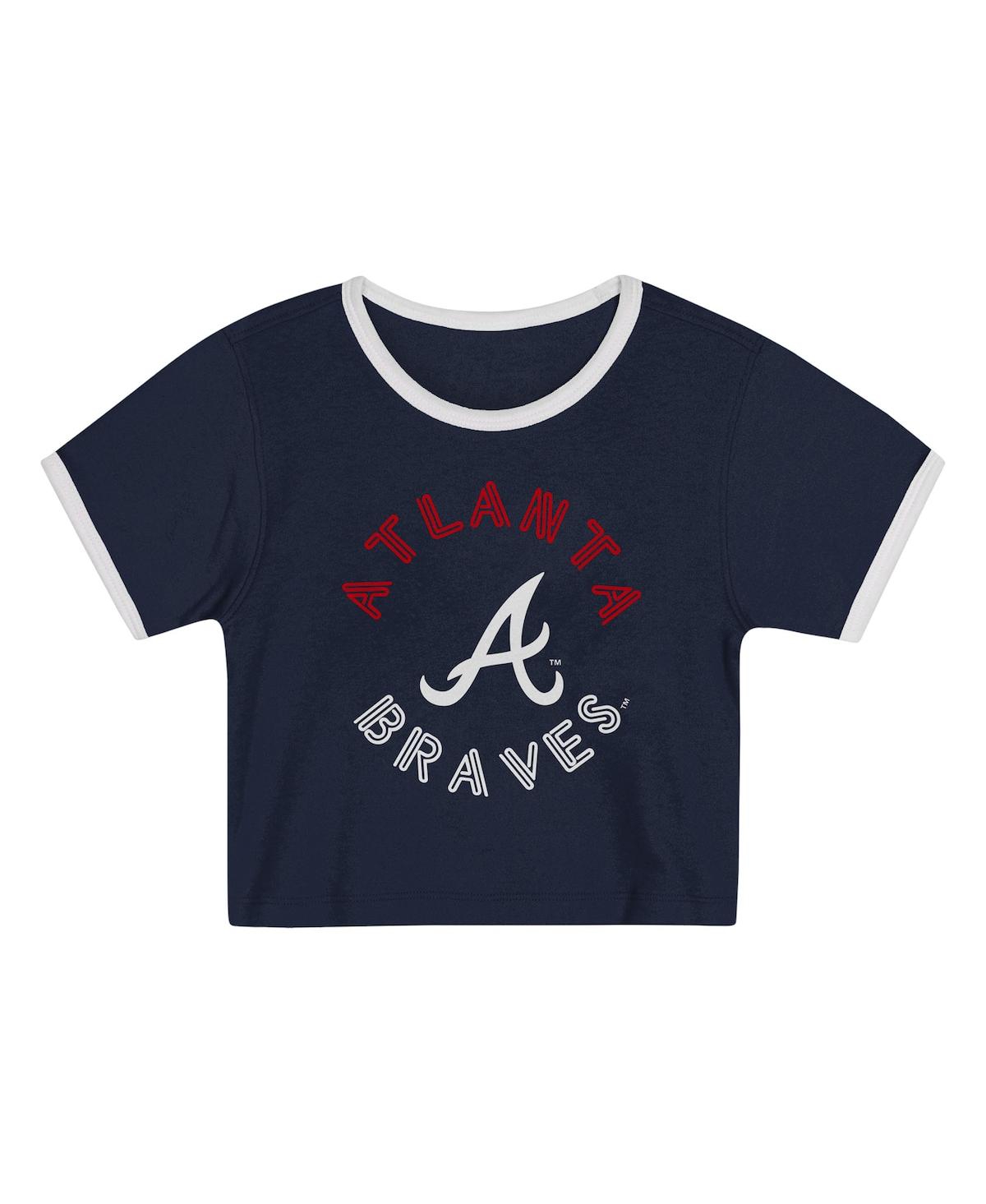 Outerstuff Toddler 2-piece Navy Atlanta Braves Double Run T-shirt & Shorts Set In Navy