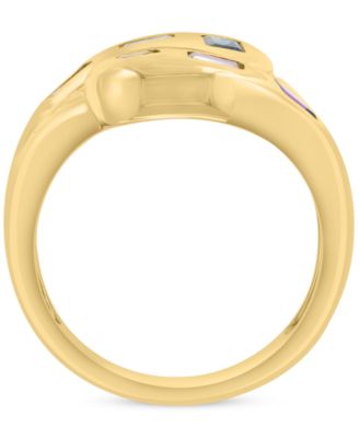 EFFY&reg; Multi-Gemstone Statement Ring (1-1/2 ct. t.w.) in 14k Yellow Gold-Plated Sterling Silver