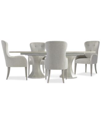 Cornelia 5-Pc. Dining Set (Rectangular Table & 4 Tufted Arm Chairs)