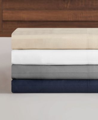 Damask Stripe 300-Thread Count Cotton Sateen 3-Pc. Sheet Set, Twin