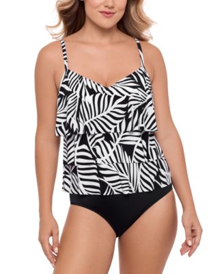 Womens V Neck Tiered Tankini Top Ultra High Waist Swim Bottoms Exclusively At Macys