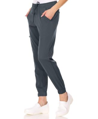 Plus Size Leah 5-Pocket Stretch Cargo Jogger Scrub Pants Yellow 3X Large