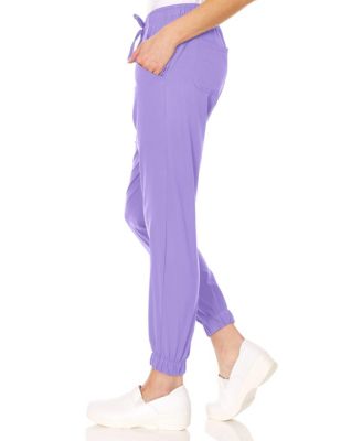 Plus Size Leah 5-Pocket Stretch Cargo Jogger Scrub Pants Yellow 3X Large