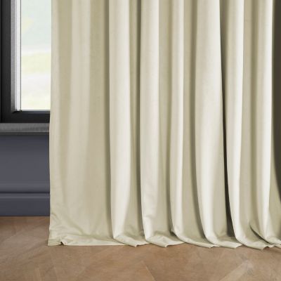 Extra Wide Heritage Plush Velvet Room Darkening Curtain