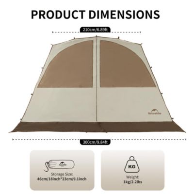 Cloud Boundar Tent Door Curtain for 4-sided Canopy Tent, Sun Shelter Accessory, Windproof & Privacy Screen for Camping Canopy Tent
