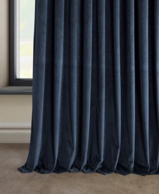 Extra Wide Heritage Plush Velvet Room Darkening Curtain