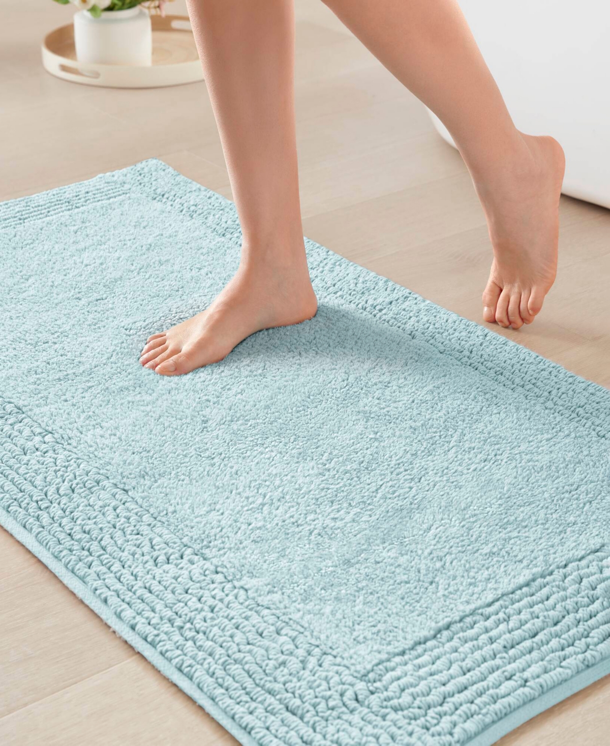 Madison Park Signature Splendor Reversible Tufted Cotton Bath Rug, 24" X 60"