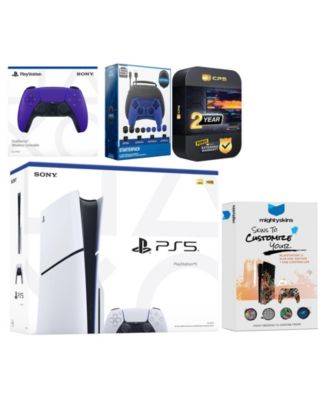Playstation 5 Slim Disc with Extra Controller, Gamer Starter Kit and MightySkins Decal Voucher + 2 Year CPS Extended Warranty