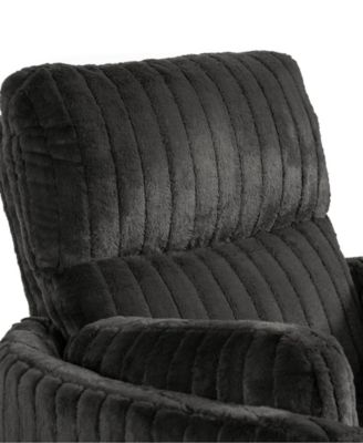41" Jorvien Modern Chenille Power Swivel Glider Recliner with Pillows