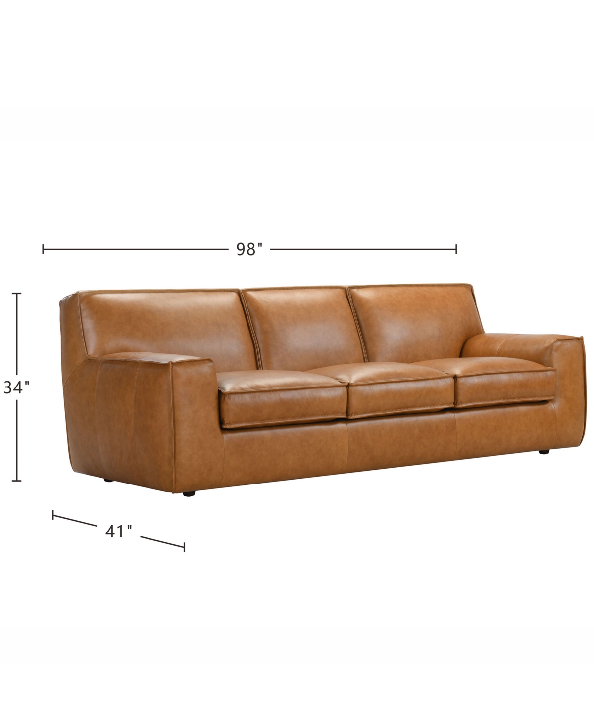 Macy's Glympton 98" Leather Sofa, Exclusively At