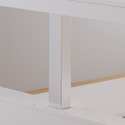 L-Shaped 70.9 in. W Adjustable Height Desk Ergonomic Stand-up Desk White Home Office Sit with Memory Preset Controller