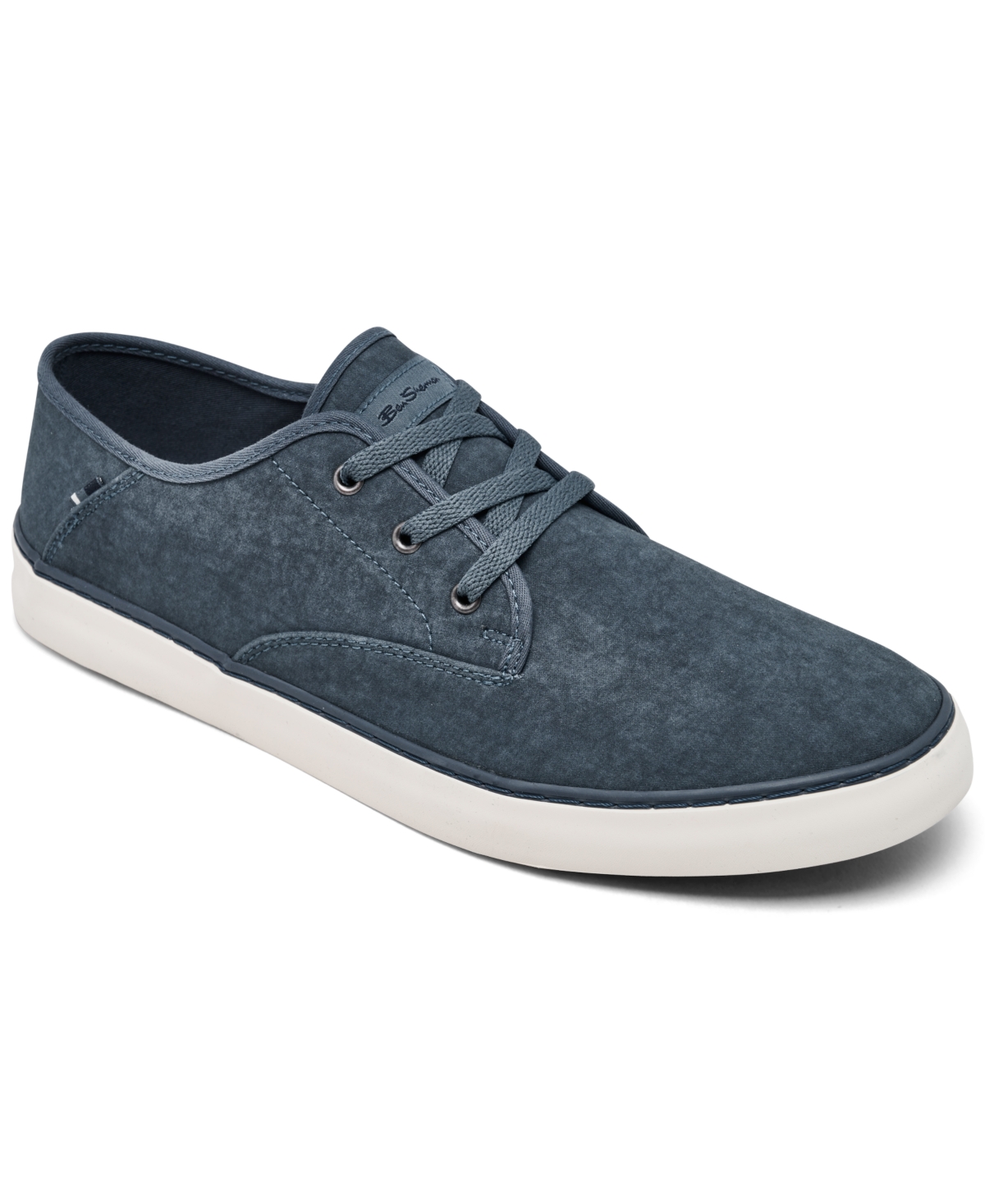 Men's Camden Canvas Low Casual Sneakers from Finish Line - Navy, White