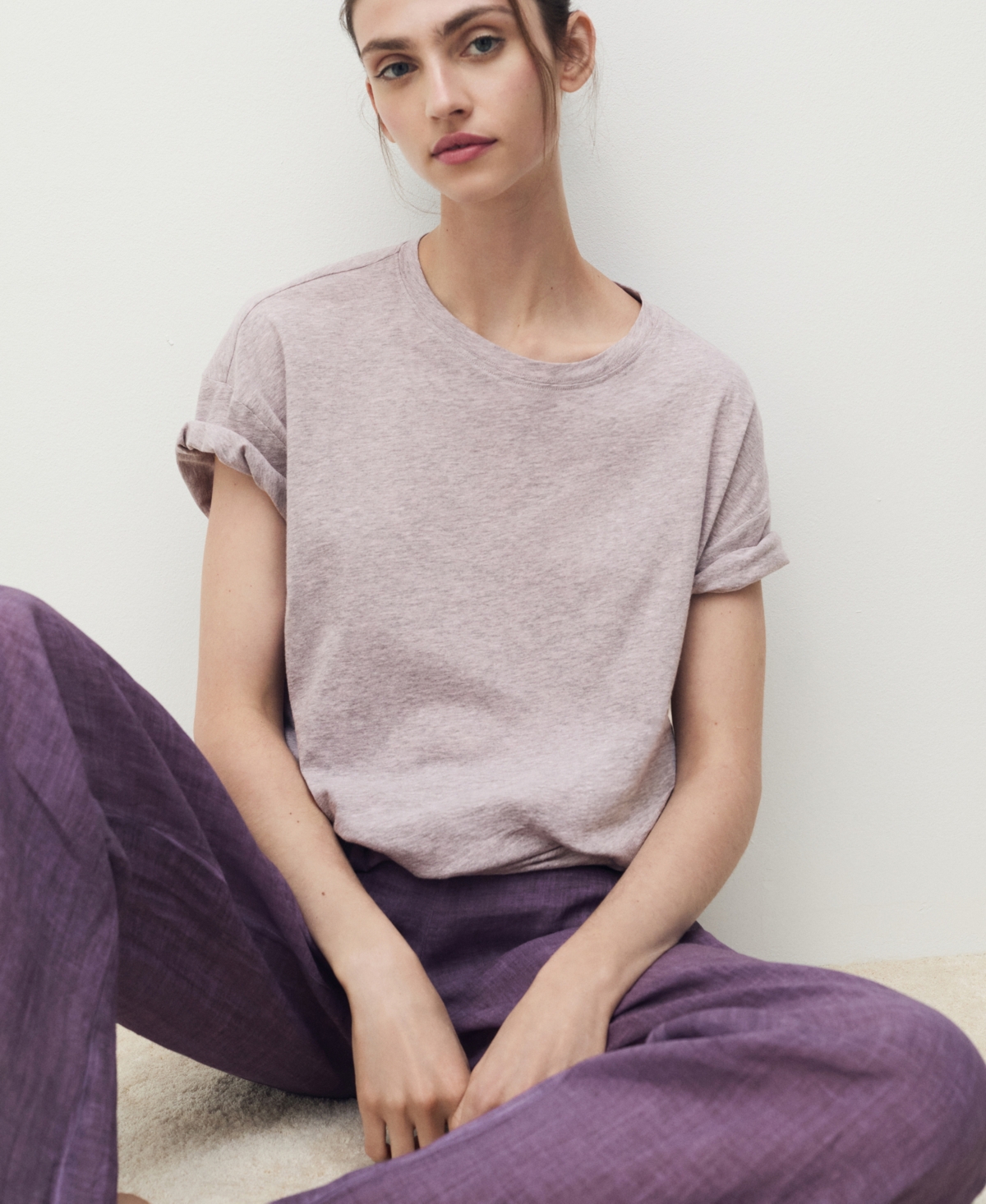 Mango Women's Short-sleeved Cotton T-shirt In Lilac