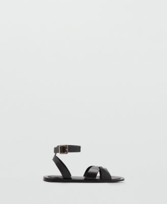 Women's Buckle Strap Leather Sandals