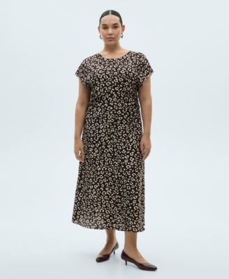 Women's Frayed Ends Leopard Print Dress