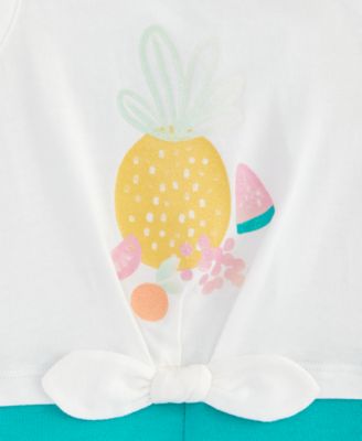 Baby Girls Fruit Graphic Colorblocked Sunsuit, Exclusively at Macy's