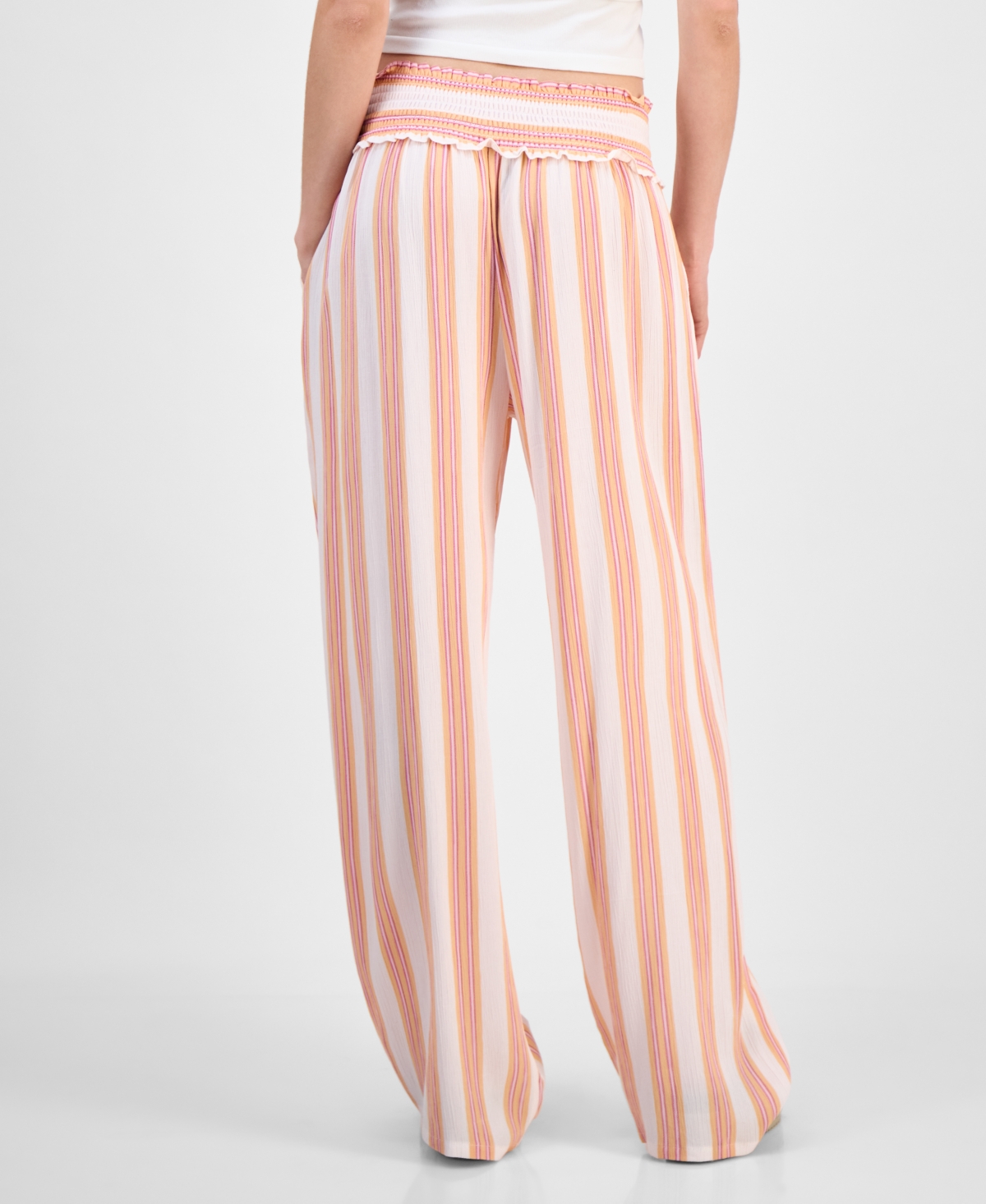 KINGSTON GREY JUNIORS' STRIPED WIDE-LEG SOFT PANTS 