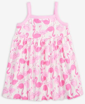 Baby Girls Flamingo-Print Dress, Exclusively at Macy's