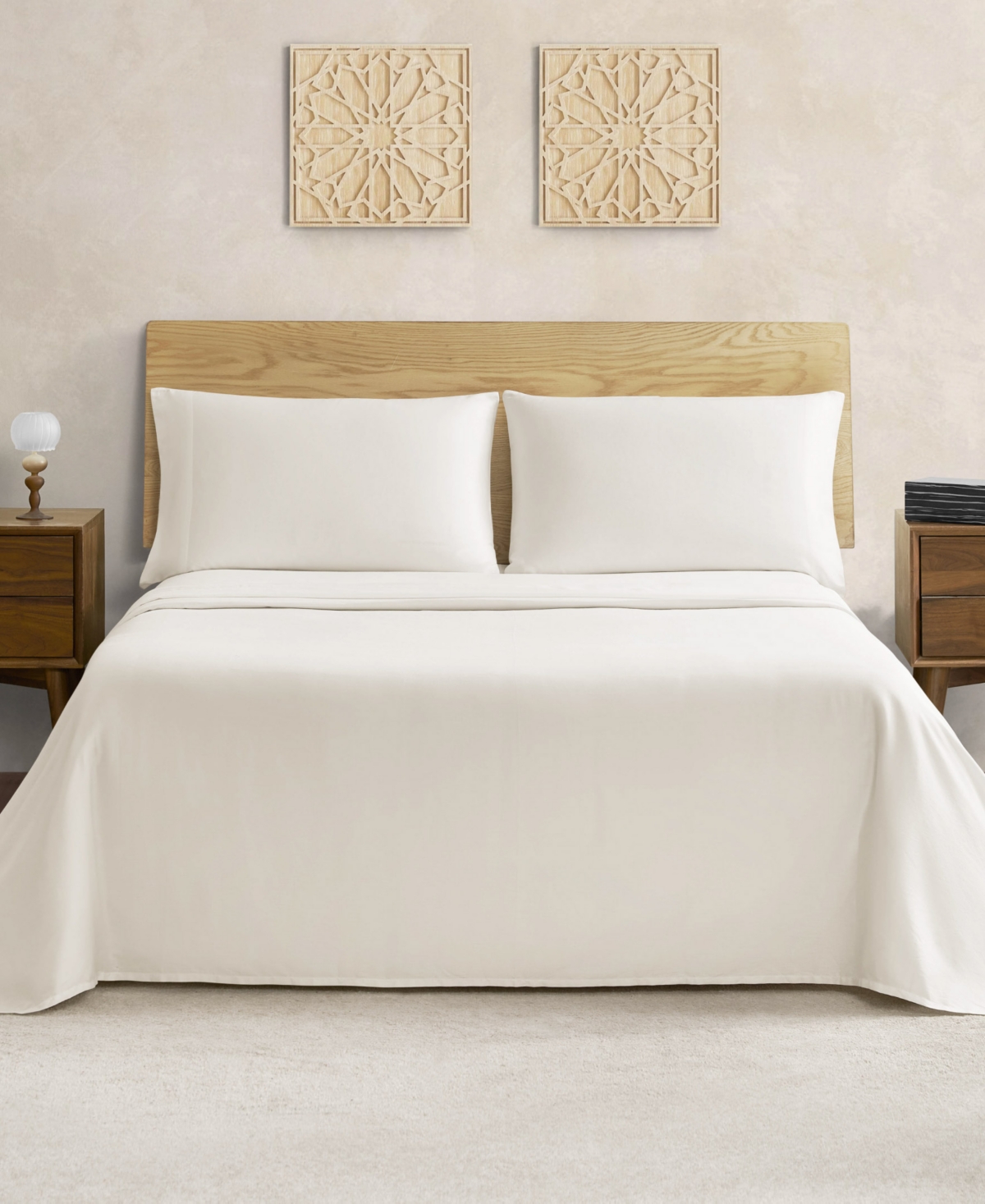 Jessica Simpson Blissful Dreams 300-thread Count Cotton Sateen 3-pc. Sheet Set, Twin In Cloud White