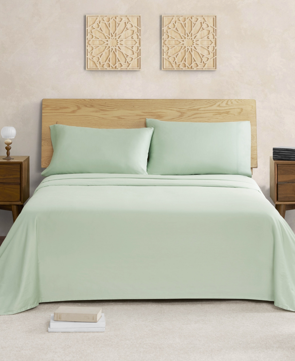 Jessica Simpson Blissful Dreams 300-thread Count Cotton Sateen 3-pc. Sheet Set, Twin In Sea Foam Green