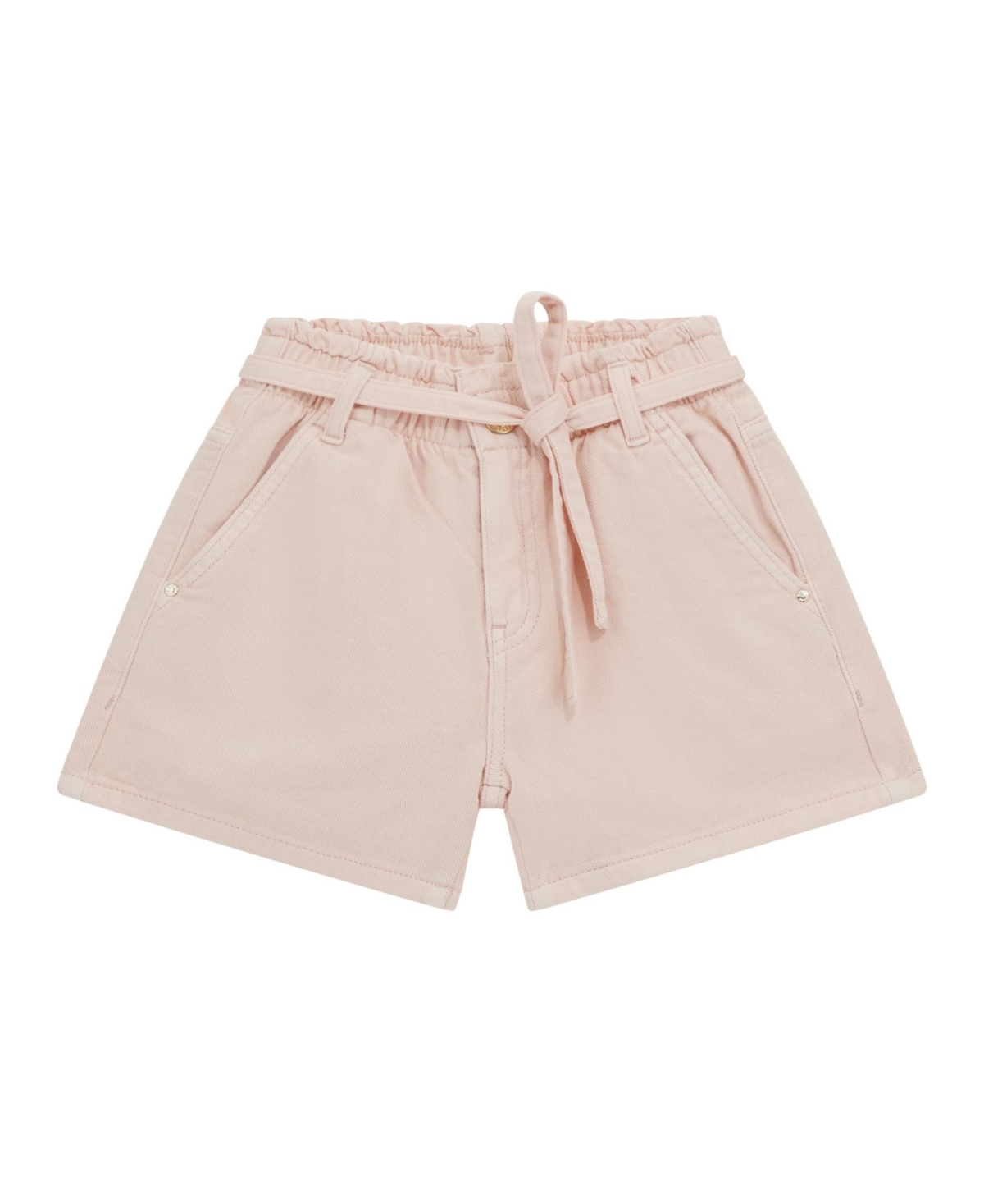 Shop Guess Big Girl Bull Denim Shorts In Pink
