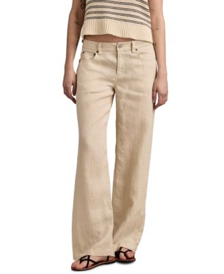 Lucky Brand - Women's Linen Baggy Wide-Leg Pants