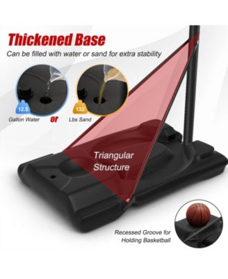 Height Adjustable Portable Shatterproof Backboard Basketball Hoop with 2 Nets