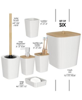 6-Piece Complete Bathroom Decor & Accessory Set