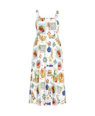 Plus Size Capria Print Maxi Dress