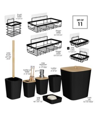Complete Bathroom Decor & Shower Caddy Set