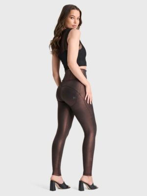 Women's Metallic High-Rise Sculpting Skinny Pants