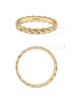 Twisted Rope Ring in 14K Gold, Size approx. grams