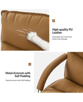 Pell Swivel Tilting Leather Upholstered Office Chair with Adjustable Height