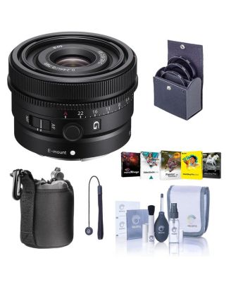 FE 24mm f/2.8 G Lens for Sony E, Bundle with PC Software Kit, 49mm Filter Kit, Cleaning Kit, Lens Pouch, Lens Cap Tether