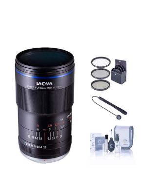 Laowa 100mm f/2.8 Manual Aperture 2x Ultra Macro APO Lens for Pentax K, Bundle with ProOptic 67mm Filter Kit, Cleaning Kit, Lens Cap Tether
