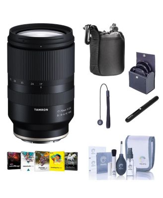 17-70mm f/2.8 Di III-A VC RXD Lens for Sony E, Bundle with ProOptic 67mm Filter Kit, Cleaning Kit, PC Software Kit, Lens Cap Tether, Lens