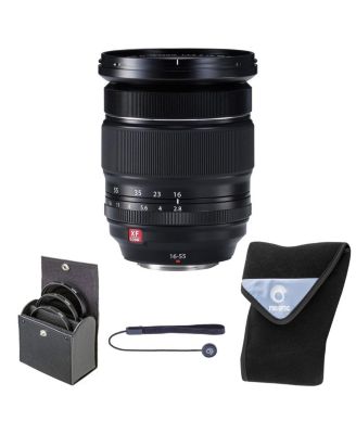 XF 16-55mm f/2.8 R LM WR Lens, Bundle with 77mm Digital Essentials Filter Kit and 15x15" Lens Wrap